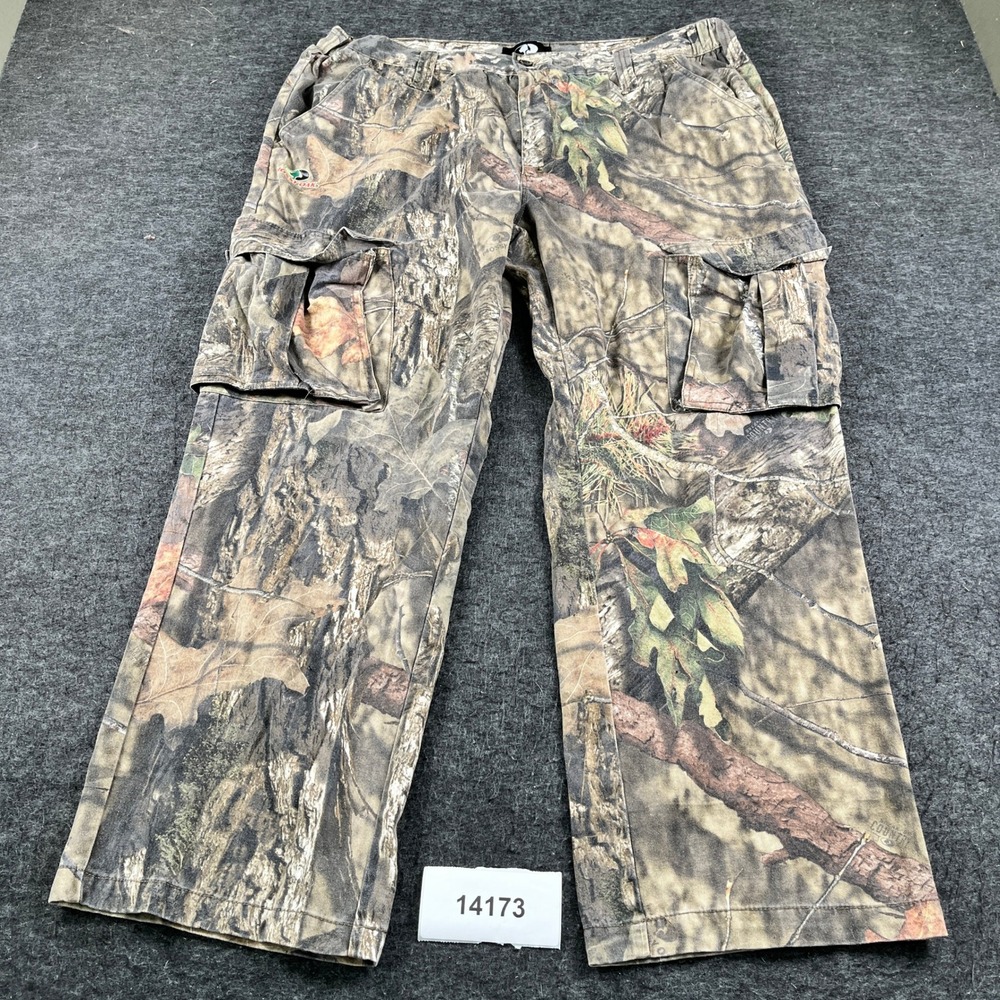Mossy Oak Break Up Country Camo Cargo Pants Mens XL/40x28 Green Hunting Outdoor